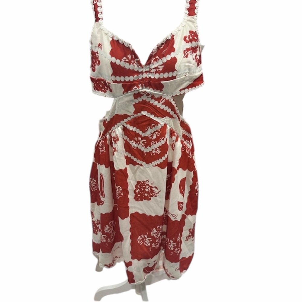 Multicolored mini sundress with long sleeves and spaghetti strap neckline